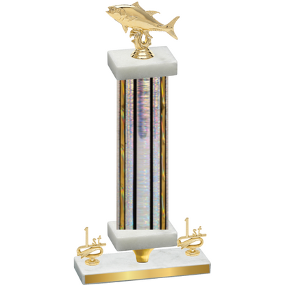 Premium Single Silver Glacier First Place Fishing Trophy