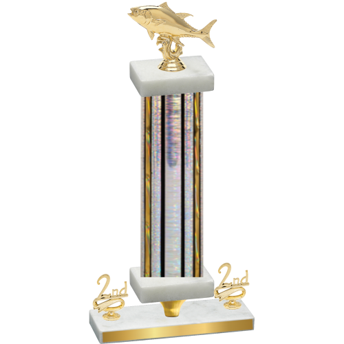 Premium Single Silver Glacier Second Place Fishing Trophy