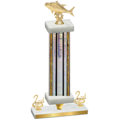 Premium Single Silver Glacier Second Place Fishing Trophy