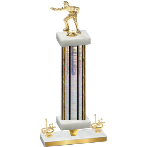 Premium Single Silver Glacier First Place Shooter Trophy