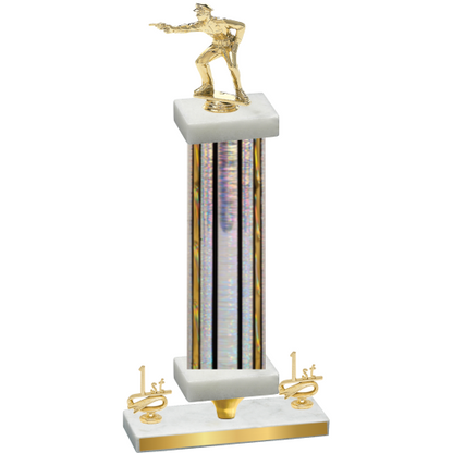 Premium Single Silver Glacier First Place Shooter Trophy