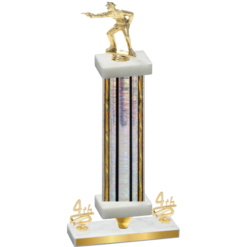 Premium Single Silver Glacier Fourth Place Shooter Trophy