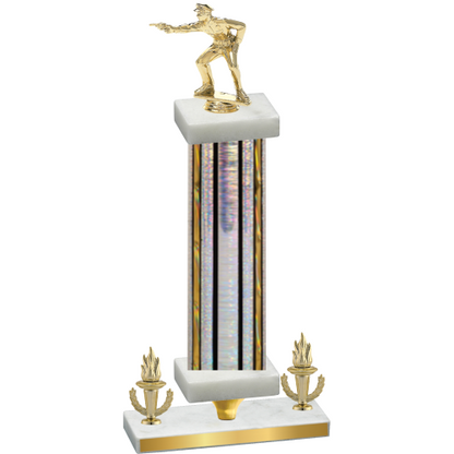 Premium Single Silver Glacier Victory Shooter Trophy