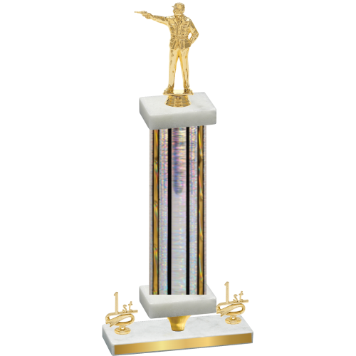 Premium Single Silver Glacier First Place Shooter Trophy