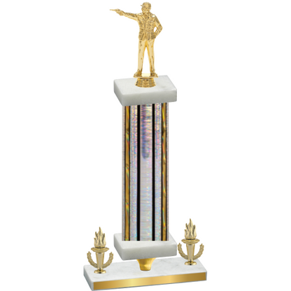 Premium Single Silver Glacier Victory Shooter Trophy