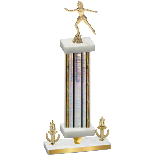 Premium Single Silver Glacier Victory Skater Trophy