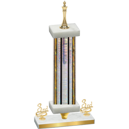 Premium Single Silver Glacier Third Place Chess Trophy