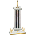 Premium Single Silver Glacier Fourth Place Chess Trophy