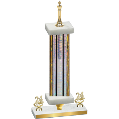 Premium Single Silver Glacier Year Chess Trophy