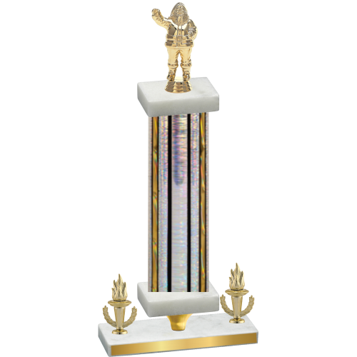 Premium Single Silver Glacier Victory Holiday Trophy