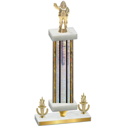 Premium Single Silver Glacier Victory Holiday Trophy