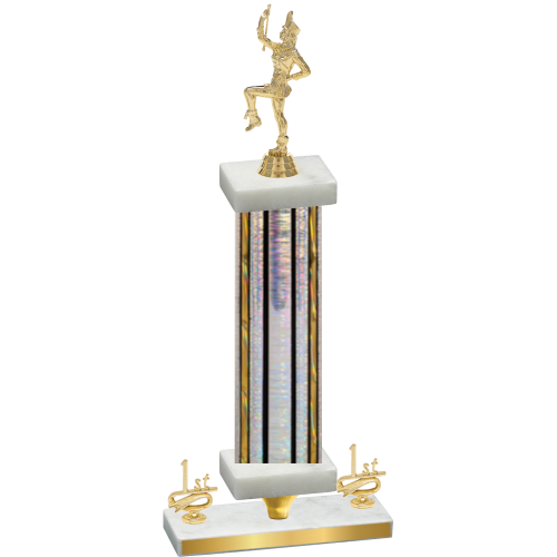 Premium Single Silver Glacier First Place Majorette Trophy