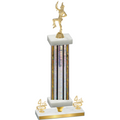 Premium Single Silver Glacier Fourth Place Majorette Trophy