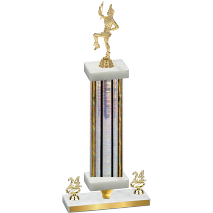 Premium Single Silver Glacier Year Majorette Trophy