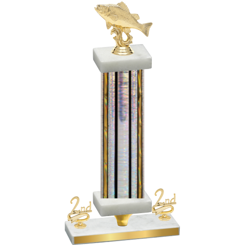Premium Single Silver Glacier Second Place Fishing Trophy