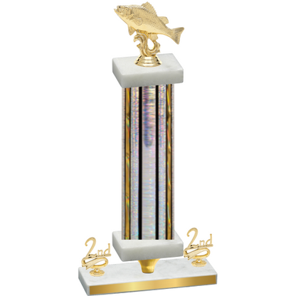Premium Single Silver Glacier Second Place Fishing Trophy