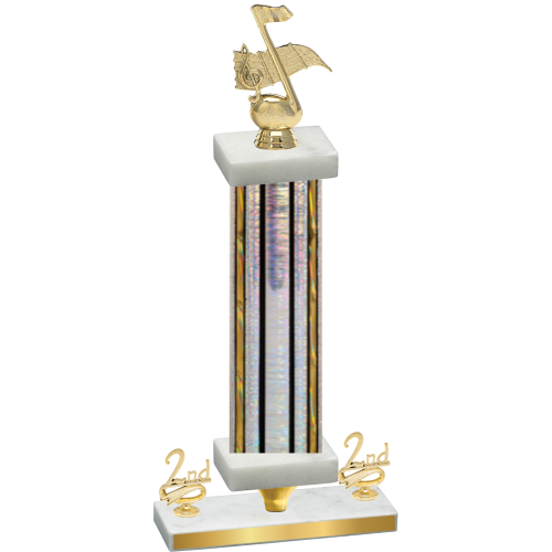 Premium Single Silver Glacier Second Place Music Trophy