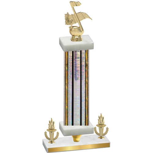 Premium Single Silver Glacier Victory Music Trophy