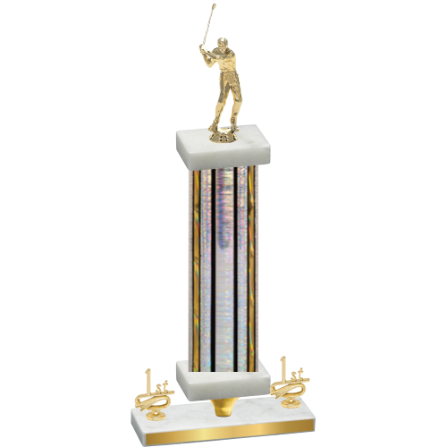 Premium Single Silver Glacier First Place Golf Trophy