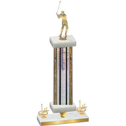 Premium Single Silver Glacier First Place Golf Trophy