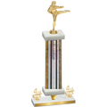Premium Single Silver Glacier Fourth Place Karate Trophy