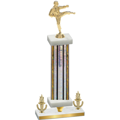 Premium Single Silver Glacier Victory Karate Trophy