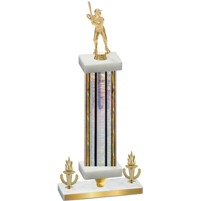 Premium Single Silver Glacier Victory Baseball Trophy