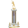 Premium Single Silver Glacier Victory Softball Trophy