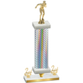 Premium Single Silver Carbon Fiber Second Place Swimming Trophy
