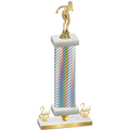 Premium Single Silver Carbon Fiber Second Place Tennis Trophy