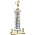 Premium Single Silver Carbon Fiber Year Tennis Trophy