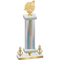Premium Single Silver Carbon Fiber Victory Swimming Trophy