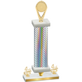 Premium Single Silver Carbon Fiber Fourth Place Insert Trophy