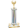 Premium Single Silver Carbon Fiber Fourth Place Victory Trophy