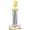 Premium Single Silver Carbon Fiber Second Place Pickleball Trophy