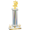 Premium Single Silver Carbon Fiber Third Place Pickleball Trophy