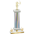 Premium Single Silver Carbon Fiber First Place Archery Trophy