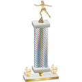 Premium Single Silver Carbon Fiber Fourth Place Skater Trophy