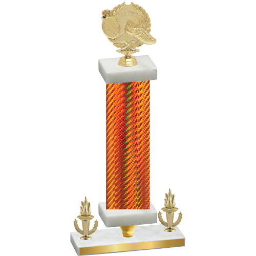 Premium Single Orange Carbon Fiber Victory Running Trophy