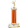 Premium Single Orange Carbon Fiber First Place Tennis Trophy