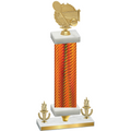 Premium Single Orange Carbon Fiber Victory Tennis Trophy
