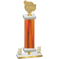 Premium Single Orange Carbon Fiber Year Tennis Trophy