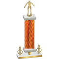 Premium Single Orange Carbon Fiber Victory Wrestling Trophy