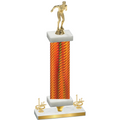 Premium Single Orange Carbon Fiber First Place Swimming Trophy