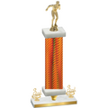 Premium Single Orange Carbon Fiber Third Place Swimming Trophy