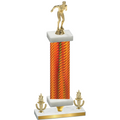 Premium Single Orange Carbon Fiber Victory Swimming Trophy