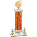 Premium Single Orange Carbon Fiber Victory Swimming Trophy