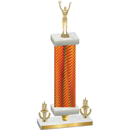 Premium Single Orange Carbon Fiber Victory Victory Trophy