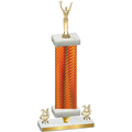 Premium Single Orange Carbon Fiber Year Victory Trophy