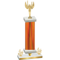 Premium Single Orange Carbon Fiber Fourth Place Victory Trophy
